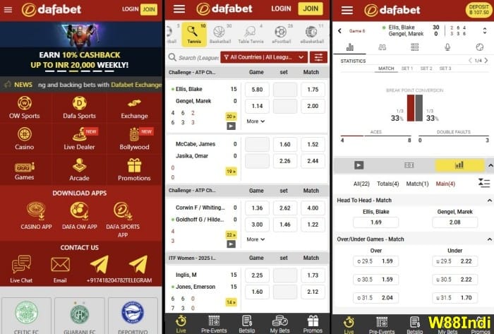 เทนนิสที่ดีที่สุด apps ดาฟาเบ็ทในประเทศไทย